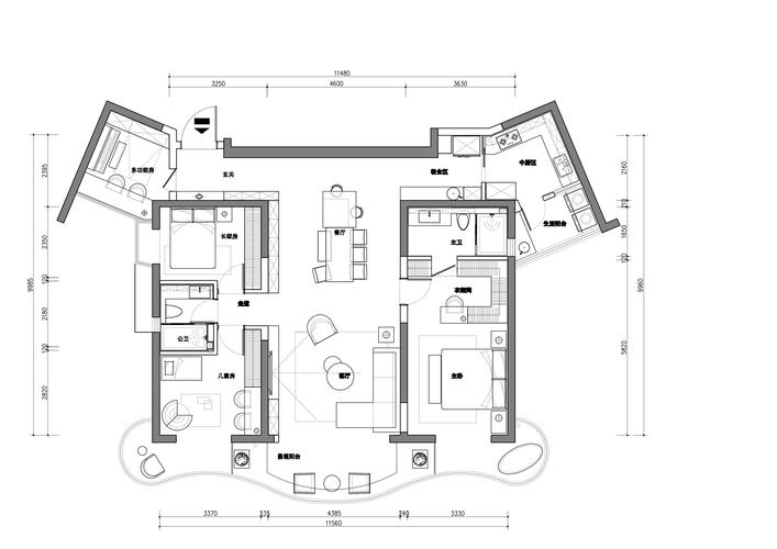 碧海红树园普通住宅160平米现代风格设计案例-东易日盛装修效果图